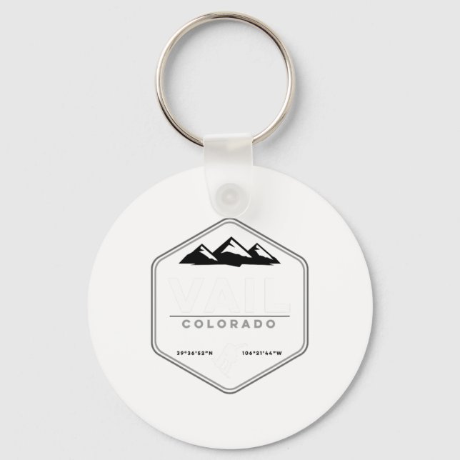 Porte-clés Vail Colorado Snowboard T (Recto)