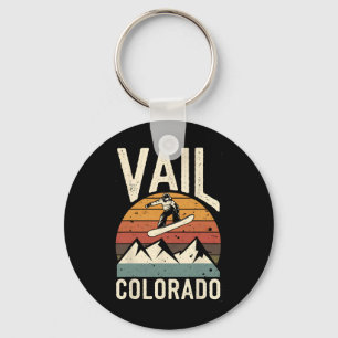 Porte-clés Vail Colorado Snowboard Vintage Mont Snowboard