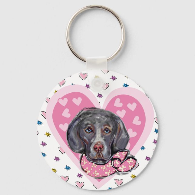 Porte-clés Valentin Weimaraner (Recto)