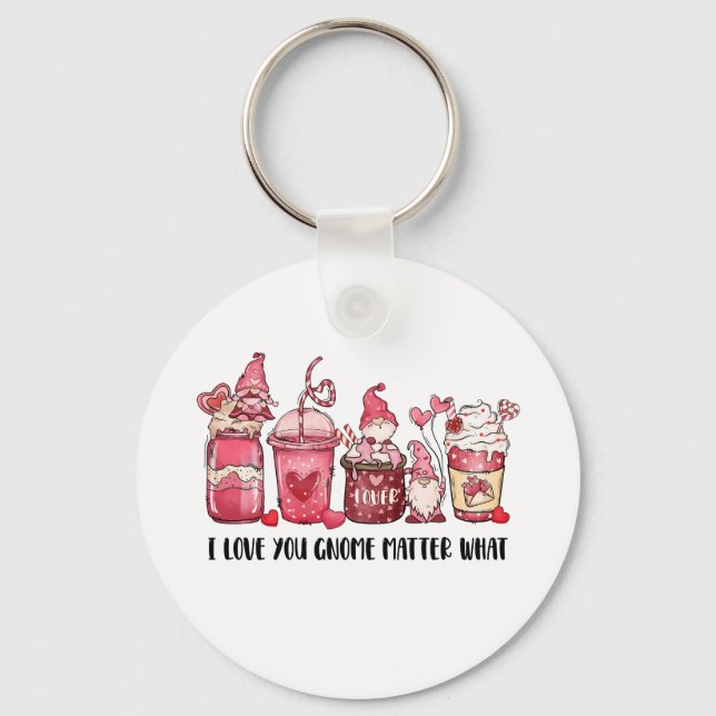 Porte-clés Valentine Je T'Aime Gnome Peu Importe (Recto)