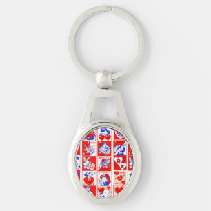 Porte-clés Valentine Retro Love Hugs Motif