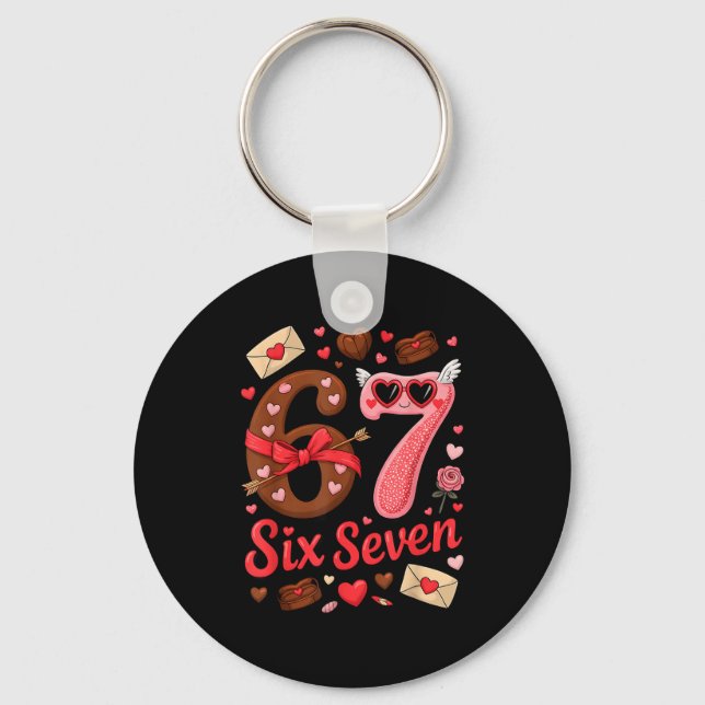 Porte-clés Valentine’s Day 67 Meme Filled With Hearts Funny S (Recto)