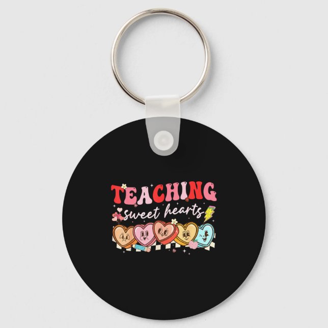 Porte-clés Valentine Teaching Sweet Hearts Teacher Men Women  (Recto)