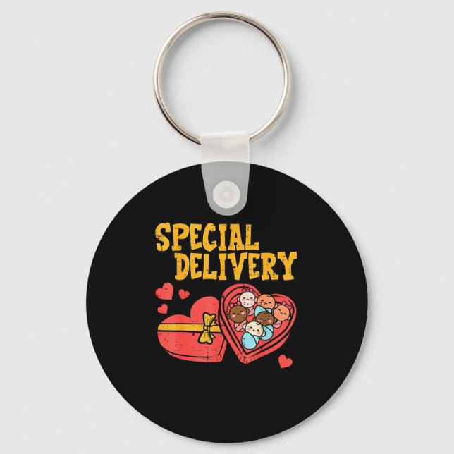Porte-clés Valentines Day Baby Special Labor Delivery Nurse W (Recto)
