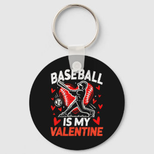 Porte-clés Valentines Day Baseball Est Mon Valentine Baseball