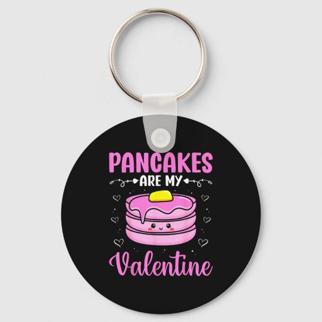 Porte-clés Valentine's Day Couple - Pancakes Are My Valentine (Recto)