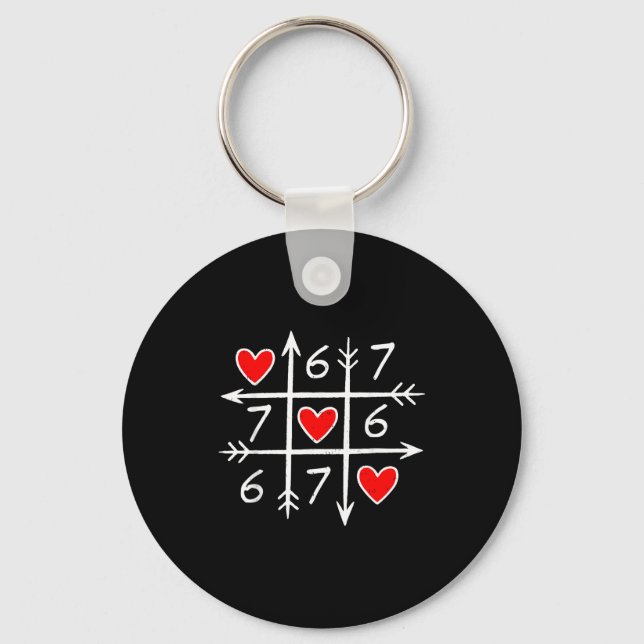 Porte-clés Valentines Day Six Seven 67 Meme 6 7 Heart Boys Gi (Recto)