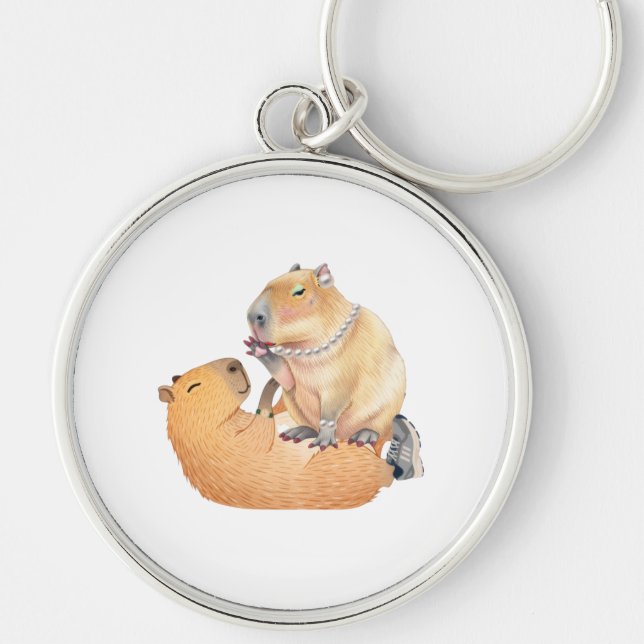Porte-clés Valentine's day special capibara keychain (Devant)