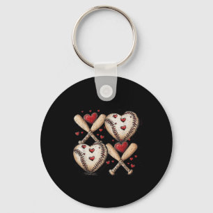 Porte-clés Valentines de baseball Retro Jour Xoxo Funny Kids
