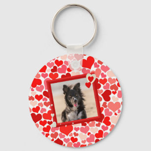 Porte-clés Valentines Frontière Collie Coeurs de chien