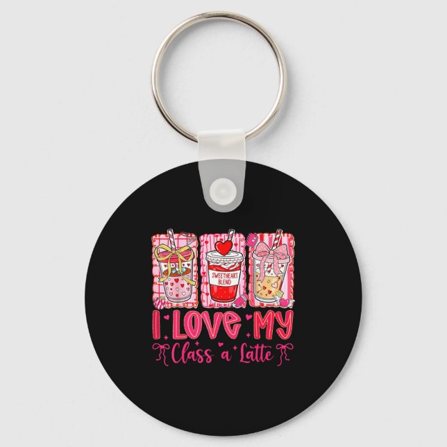 Porte-clés Valentines I Love My Cl A Latte Coquette Coffee Te (Recto)