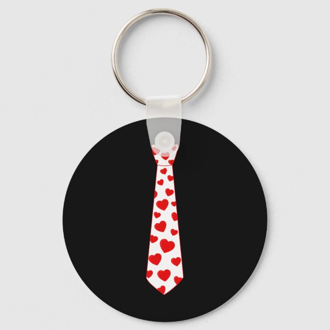 Porte-clés Valentines Jour Amour Coeurs Cravate Mignons Garço (Recto)
