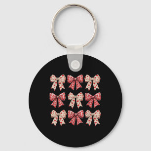 Porte-clés Valentines Jour Coeur Coquette Bow Heureux Valenti