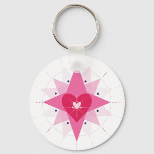 Porte-clés Valentines mariage illustration de coeur charme sa