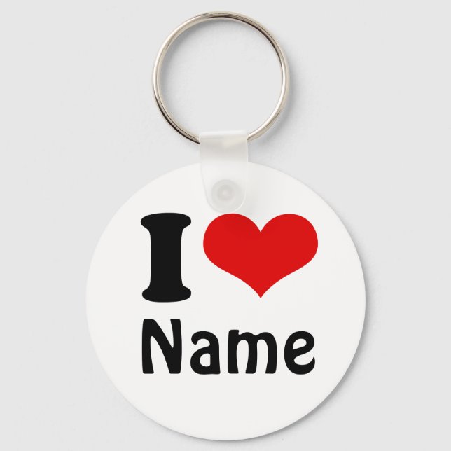 Porte-clés Valentines personnalisables Jour J'aime Coeur Pers (Recto)