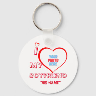 Porte-clés Valentines personnalisées jour "I Mon ami "son nom