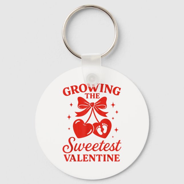 Porte-clés Valentines Pregnancy Announcement Growing Sweetest (Recto)