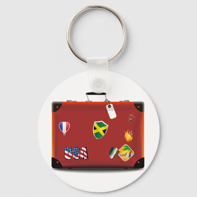 Porte-clés Valise en cuir vintage (Recto)