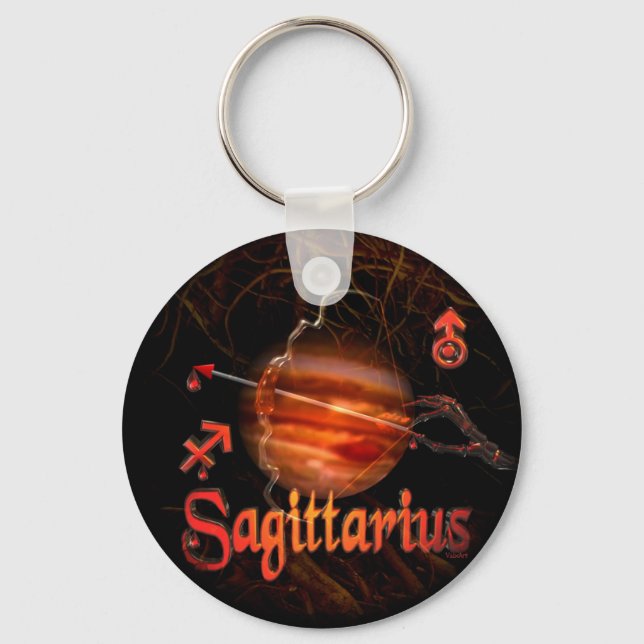 Porte-clés Valxart gothique Sagittarius zodiac cadeaux porte  (Recto)