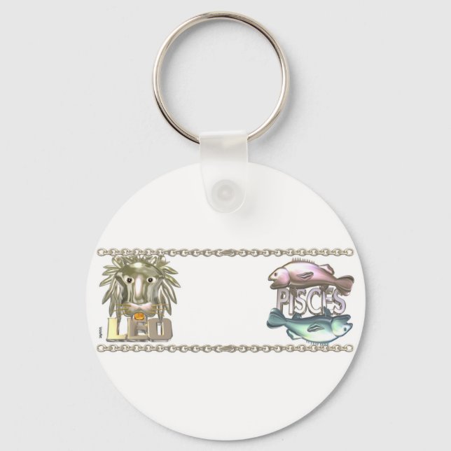 Porte-clés Valxart Leo Pisces cadeaux d'amitié zodiac (Recto)