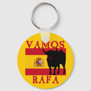 Porte-clés Vamos Rafa avec drapeau d'Espagne