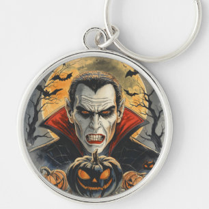 Porte-clés Vampire assoiffé de sang Huntz sous la pleine lune