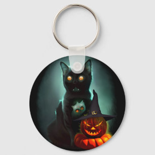 Porte-clés Vampire Chat et Assistant Citrouille Halloween Sur