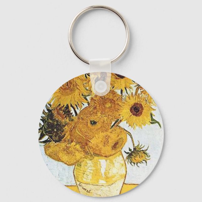 Porte-clés Van Gogh Le Vase avec 12 tournesols Porte - clé (Recto)