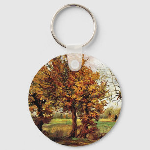 Porte-clés Van Gogh - Paysage d'automne avec quatre arbres