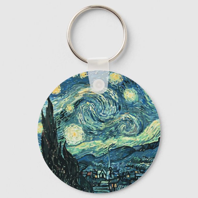 Porte-clés Van gogh starry vecteur nocturne (Recto)
