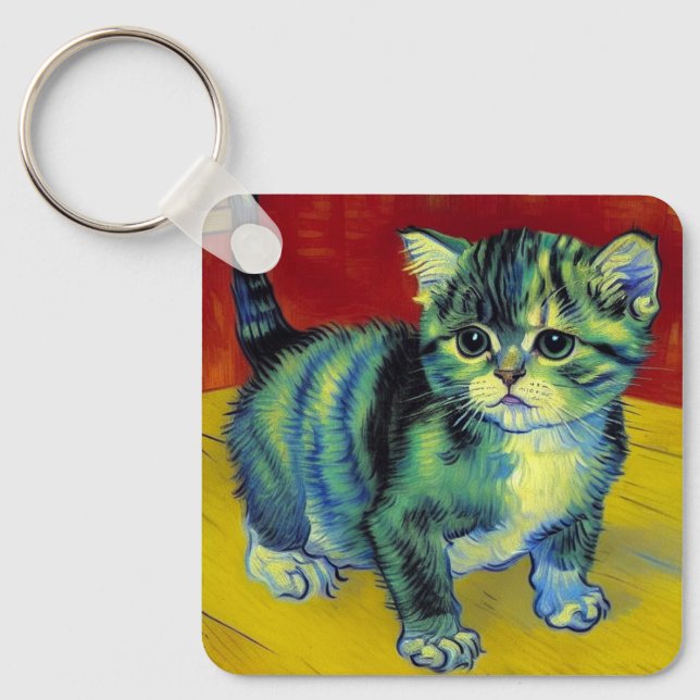 Porte-clés Van Gogh Tabby Cat (Recto)