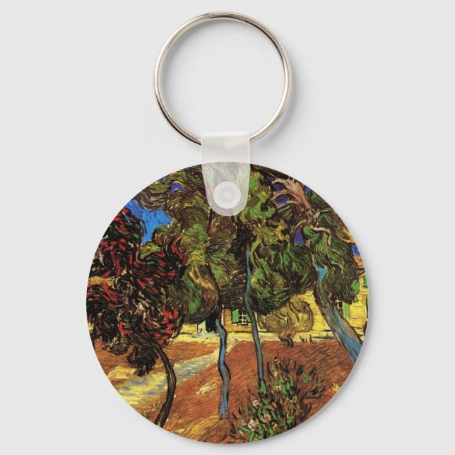 Porte-clés Van Gogh Trees in the Garden, Hôpital Saint Paul (Recto)