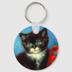 Porte-clés Van Gogh Tuxedo Cat