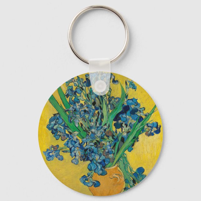 Porte-clés Van Gogh Vase avec Irises sur Yellow (Recto)