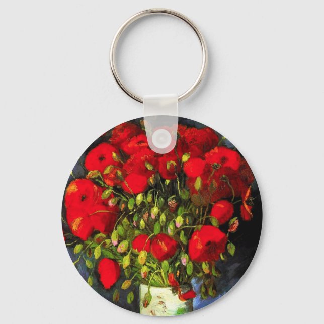 Porte-clés Van Gogh Vase Avec Porte - clé Red Poppies (Recto)