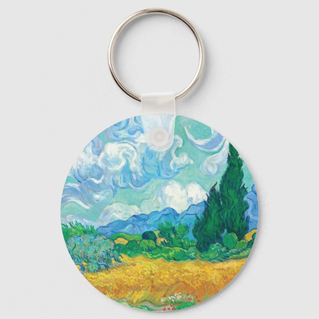 Porte-clés Van Gogh Wheatfield avec Cyprès (Recto)