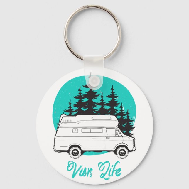 Porte-clés VAN LIFE Nomad Adventure Travel Camping Lifestyle (Recto)