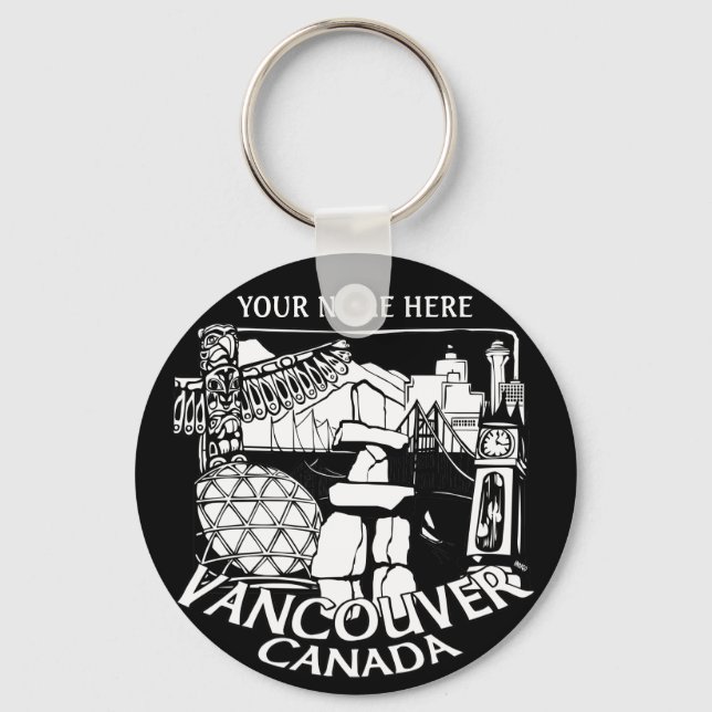 Porte-clés Vancouver Canada Key Chain Vancouver Souvenirs (Recto)