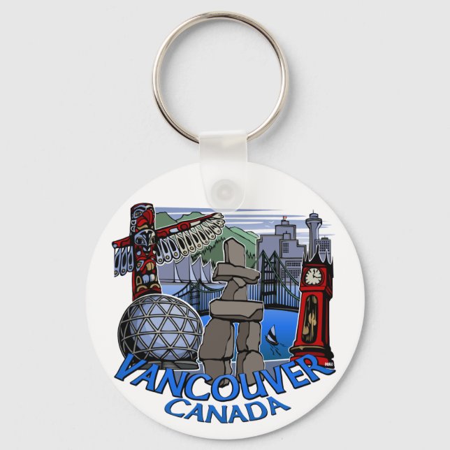 Porte-clés Vancouver Canada Key Chain Vancouver Souvenirs (Recto)