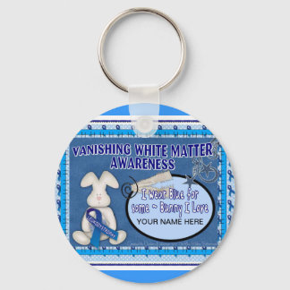 PORTE-CLÉS VANISER LA MATIÈRE BLANCHE _UN PETIT BUNNY J'AIME