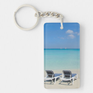 Porte-clés Varadero, Cuba. Sable et chaises de plage