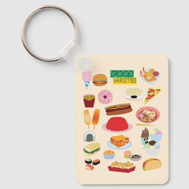 Porte-clés Variétés de nourriture (Recto)