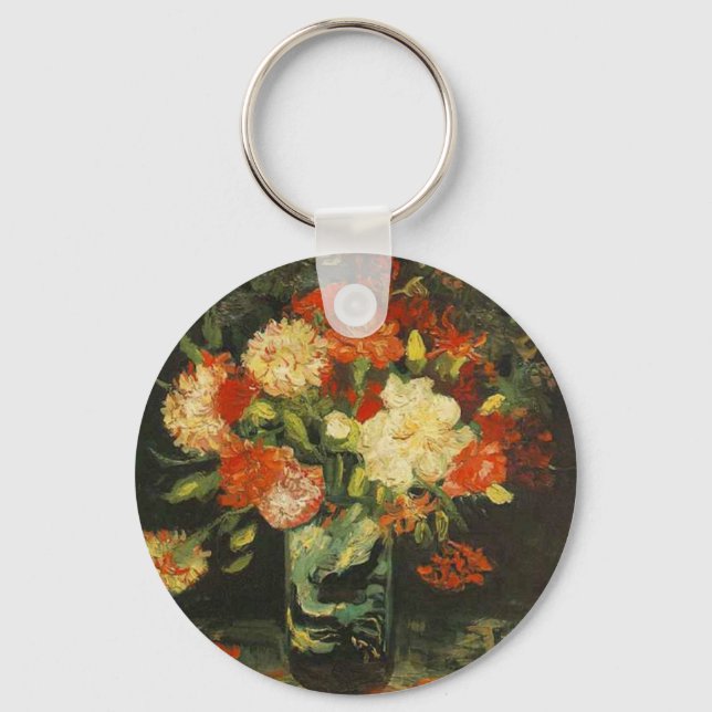 Porte-clés Vase aux oeillets Vincent van Gogh (Recto)