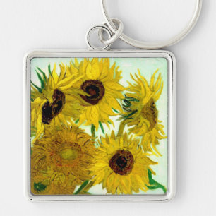 Porte-clés Vase avec douze tournesols, beaux-arts de Van Gogh