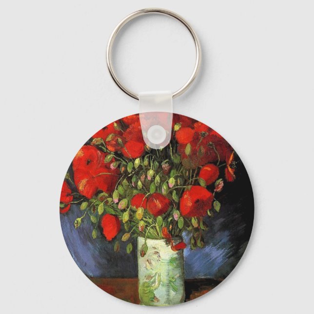 Porte-clés Vase par Red Poppies Vincent van Gogh (Recto)