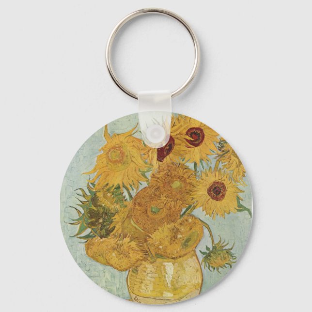Porte-clés Vase with 12 sunflowers Vincent Van Gogh (Recto)