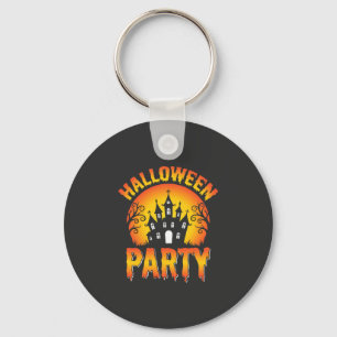 Porte-clés Vecteur de fête de maison hantée Halloween