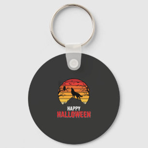 Porte-clés Vecteur de loup de coucher de soleil Halloween heu
