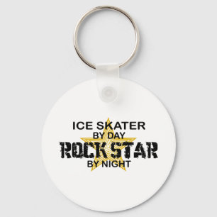 Porte-clés Vedette du rock de patineur de glace par nuit