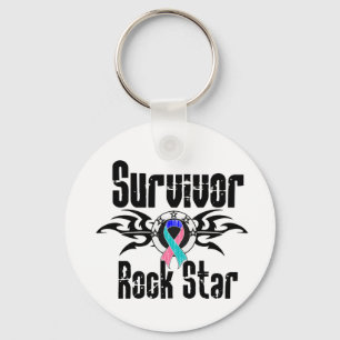 Porte-clés Vedette du rock de survivant - survivant de cancer